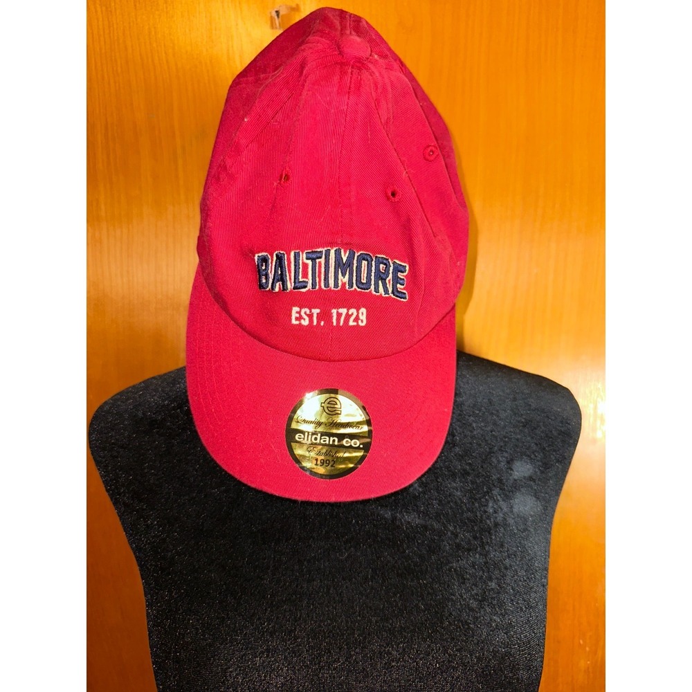 Elidan New Red Adjustable Trucker Baseball Hat Baltimore - One Size